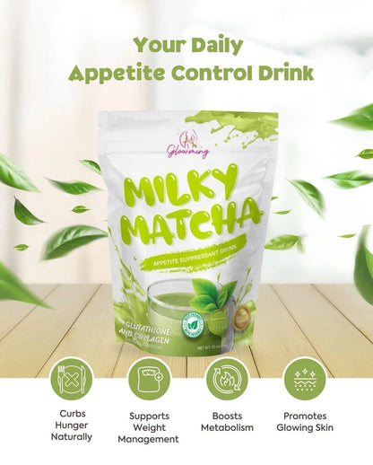 Cris Cosmetics Milky Matcha Glutathione and Collagen Drink 10 Sachets.